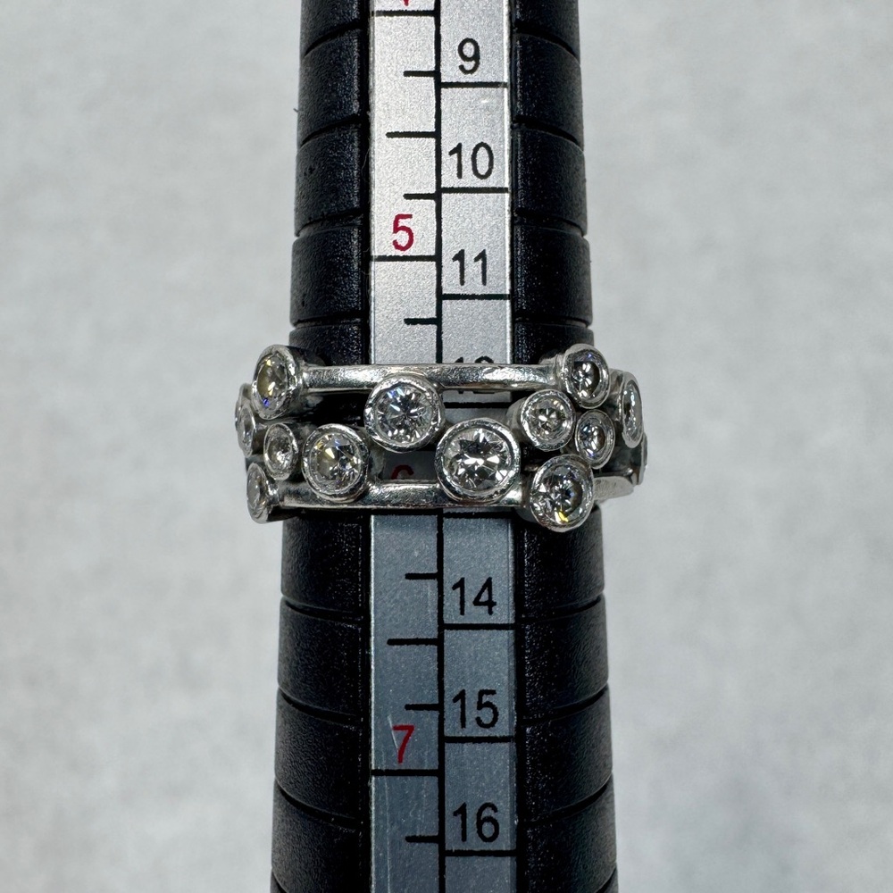 TIFFANY & CO Diamond Platinum Bubble Ring - Sz 6 - Picture 11 of 13